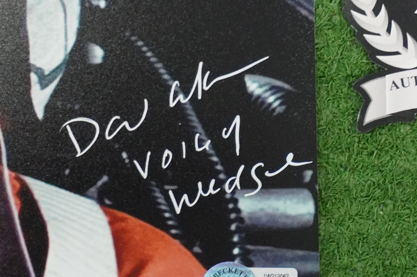 DAVID ANKRUM SIGNED 8x10 PHOTO STAR WARS Voice of Wedge w/Inscriptions BAS COA