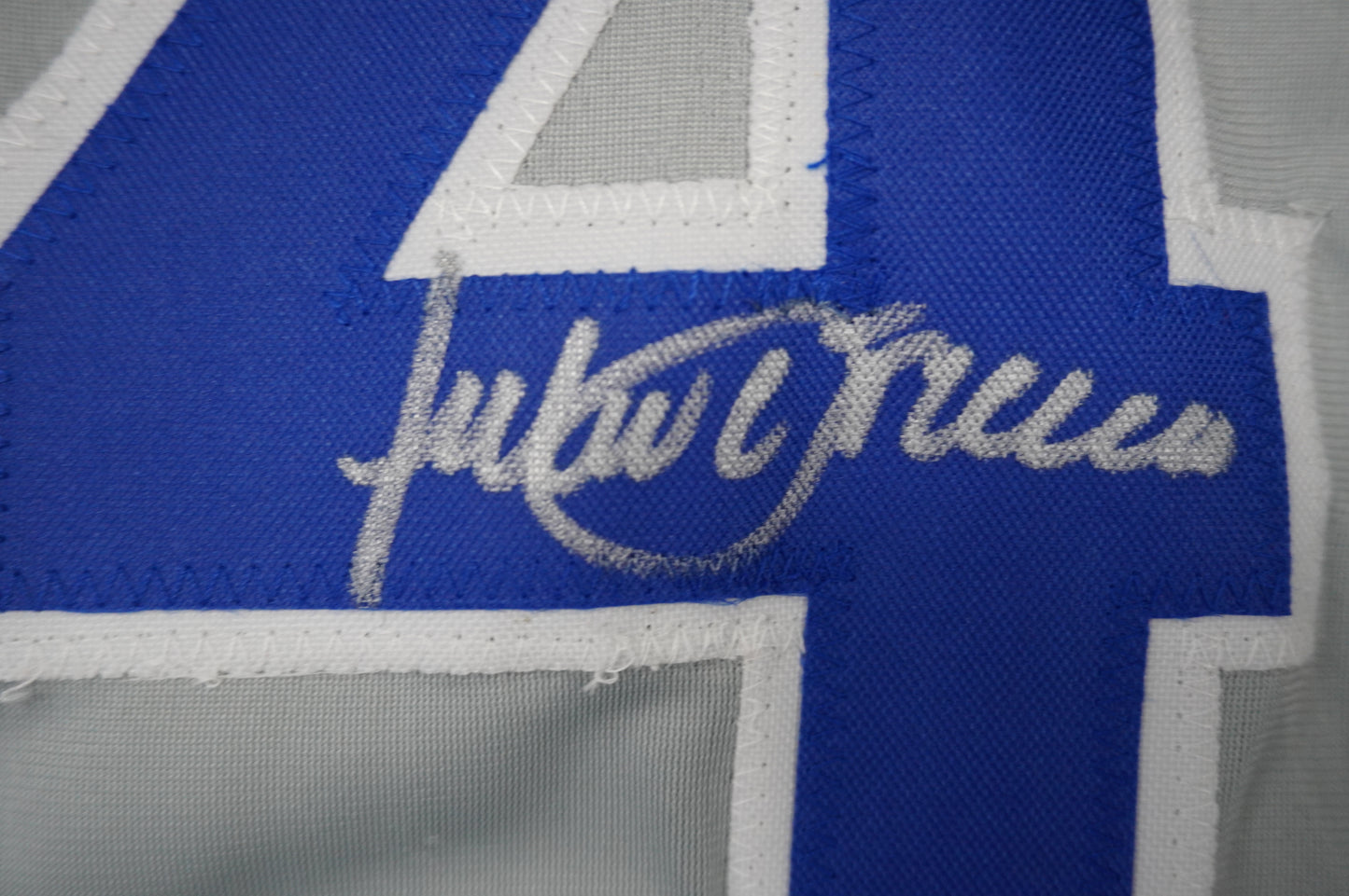 JULIO FRANCO TEXAS RANGERS SIGNED ROAD JERSEY BAS COA