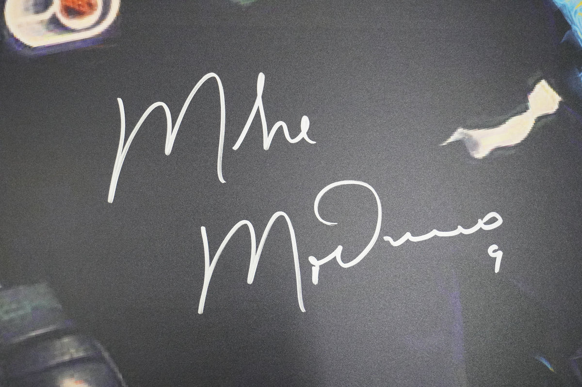 MIKE MODANO DALLAS STARS SIGNED 24x36 Dallas Card Show FOAM BOARD BAS