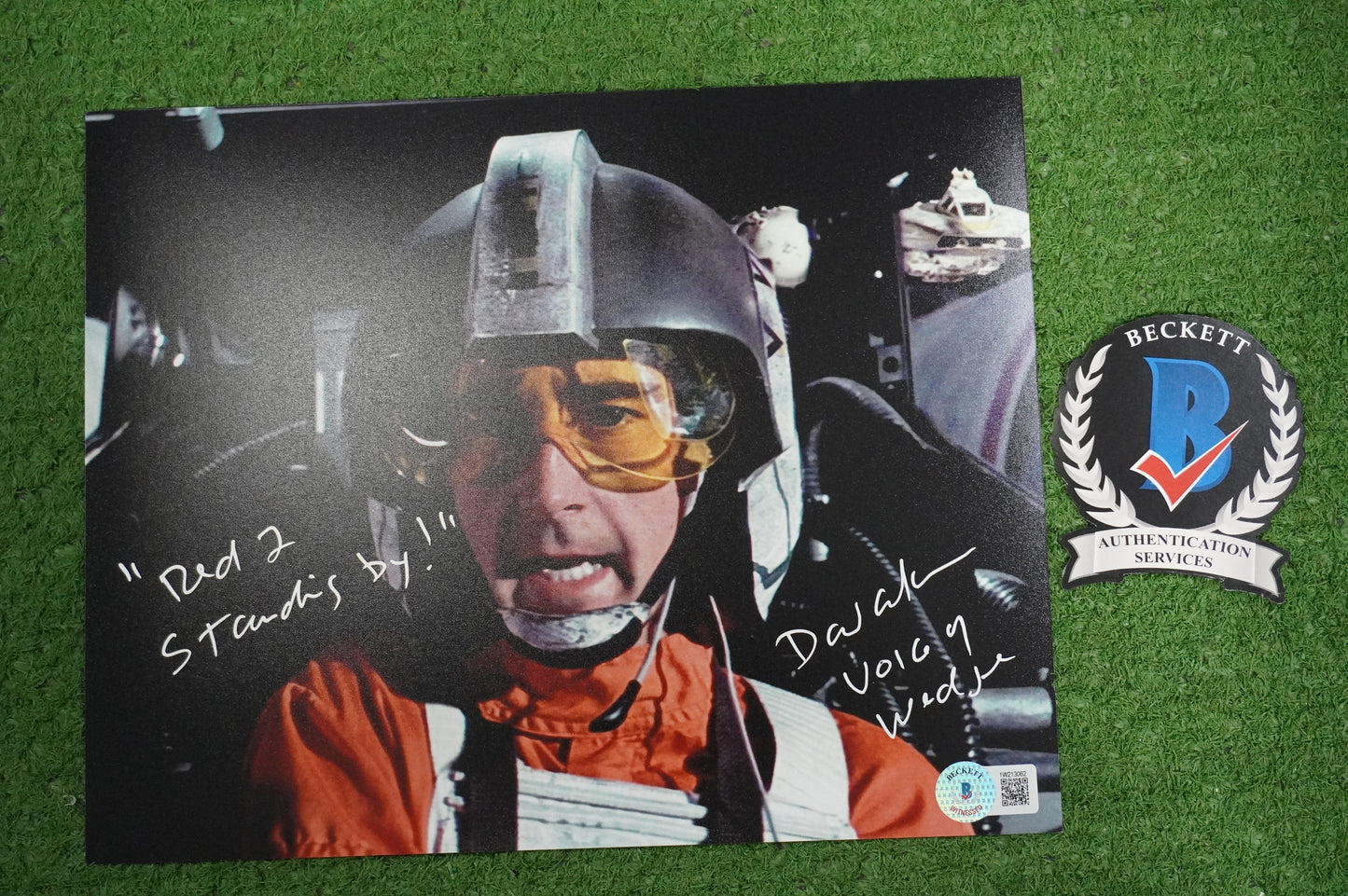 DAVID ANKRUM SIGNED 8x10 PHOTO STAR WARS Voice of Wedge w/Inscriptions BAS COA