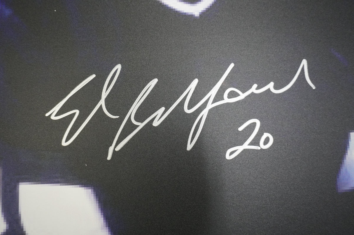 ED BELFOUR DALLAS STARS SIGNED 24x36 Dallas Card Show FOAM BOARD BAS