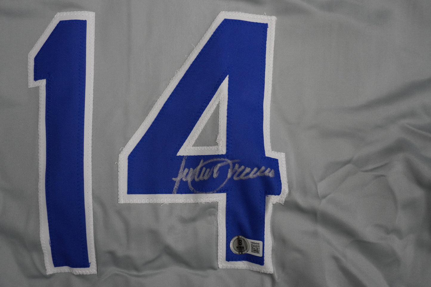 JULIO FRANCO TEXAS RANGERS SIGNED ROAD JERSEY BAS COA