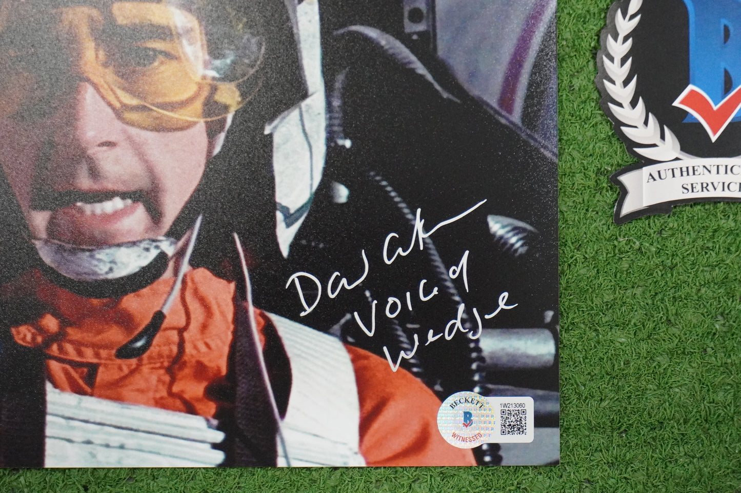 DAVID ANKRUM SIGNED 8x10 PHOTO STAR WARS Voice of Wedge w/Inscriptions BAS COA