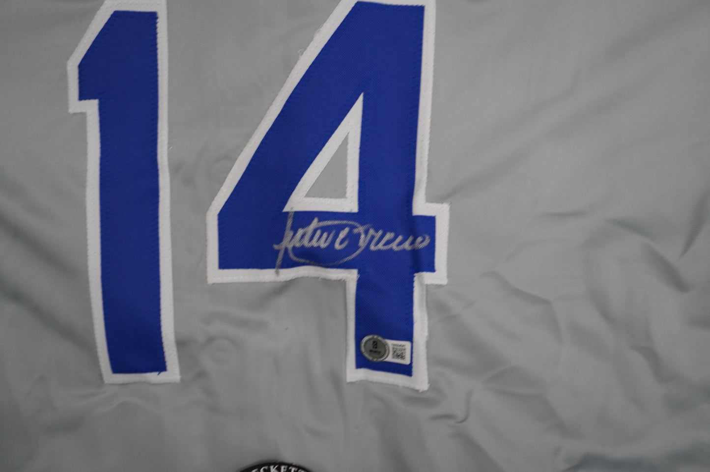 JULIO FRANCO TEXAS RANGERS SIGNED ROAD JERSEY BAS COA