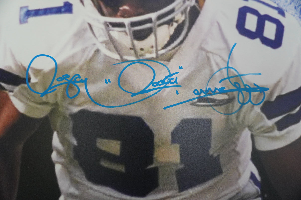 ROCKET ISMAIL DALLAS COWBOYS SIGNED 24x36 Dallas Card Show FOAM BOARD BAS