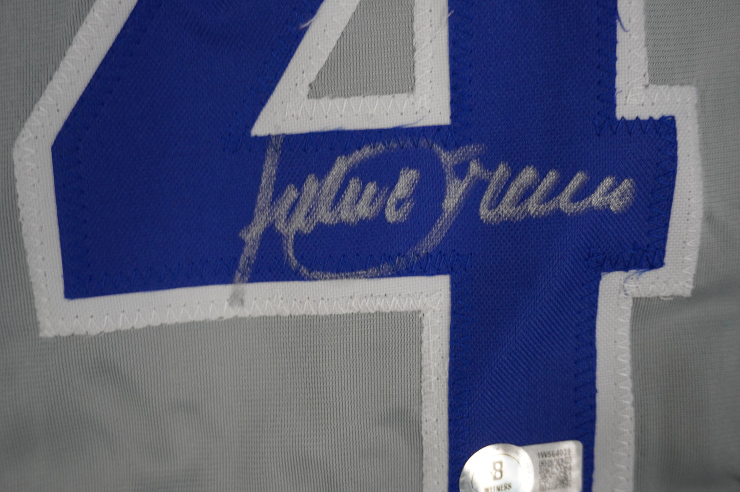 JULIO FRANCO TEXAS RANGERS SIGNED ROAD JERSEY BAS COA