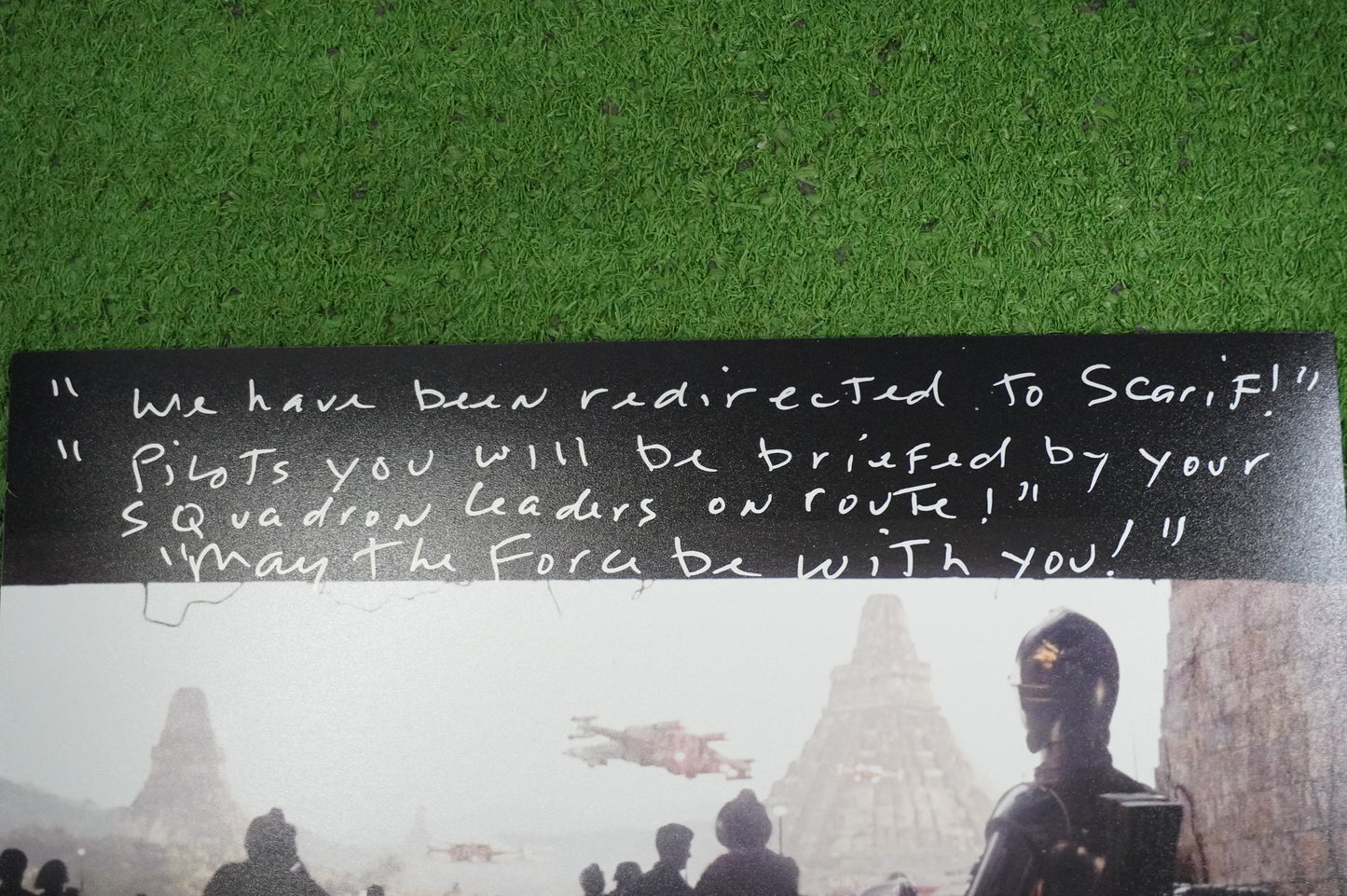 DAVID ANKRUM SIGNED 8x10 PHOTO STAR WARS Voice of Wedge w/Inscriptions BAS COA