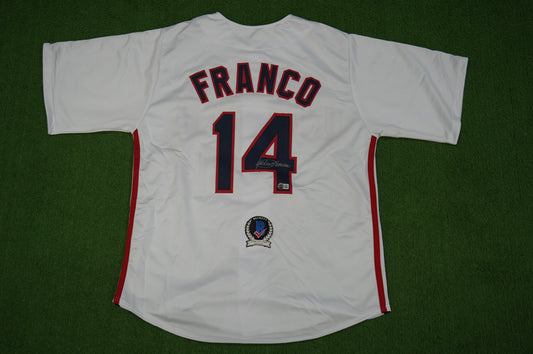 JULIO FRANCO CLEVELAND INDIANS SIGNED JERSEY BAS COA