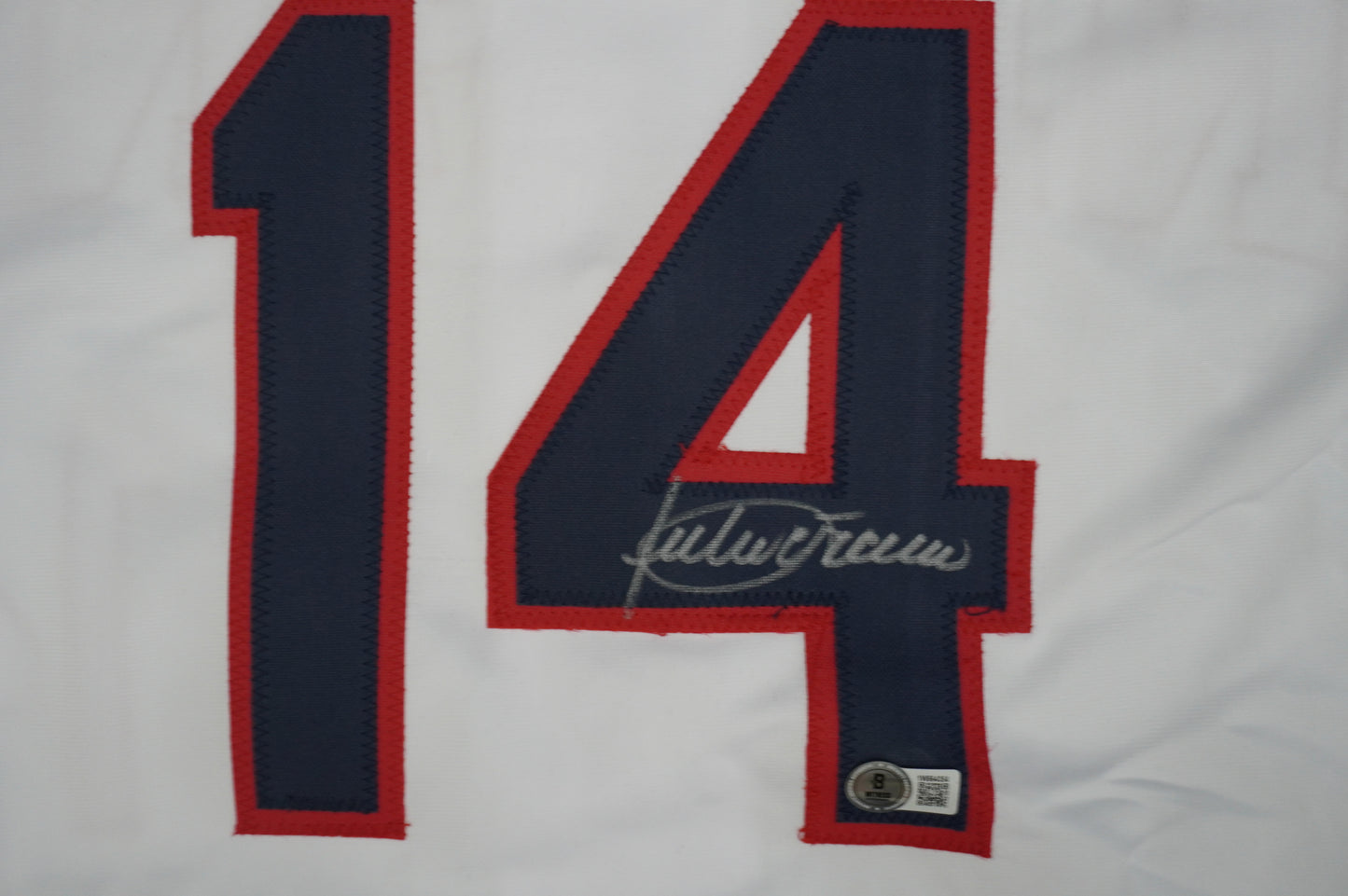 JULIO FRANCO CLEVELAND INDIANS SIGNED JERSEY BAS COA