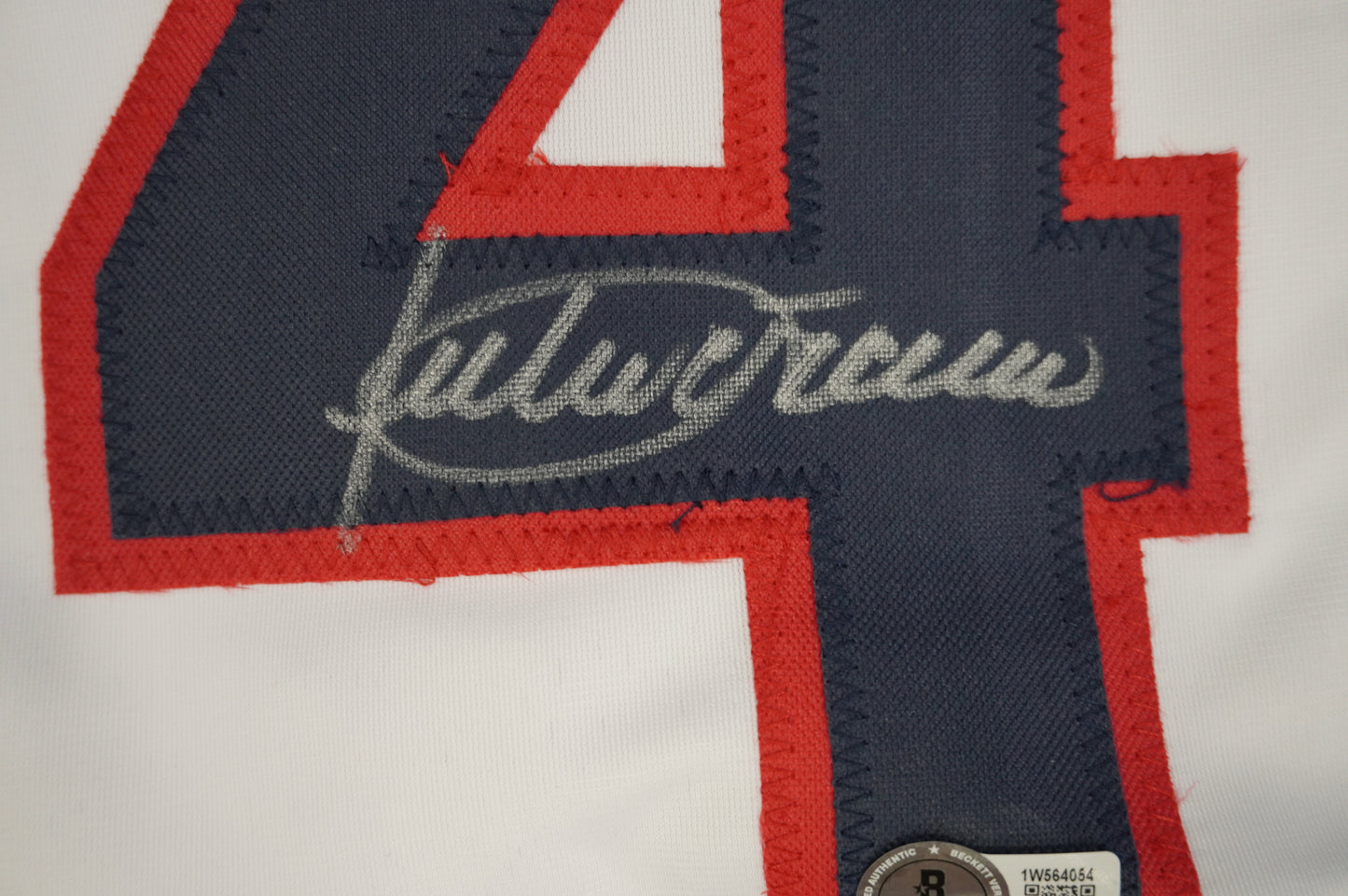 JULIO FRANCO CLEVELAND INDIANS SIGNED JERSEY BAS COA
