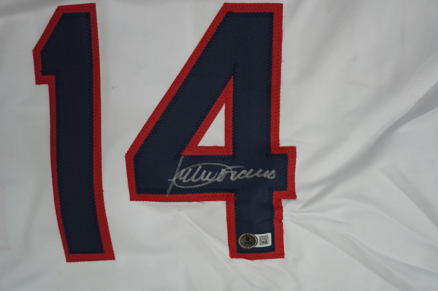 JULIO FRANCO CLEVELAND INDIANS SIGNED JERSEY BAS COA