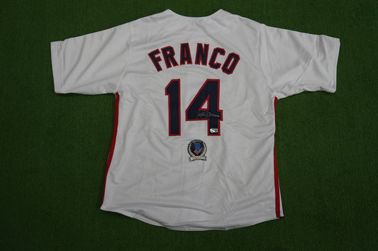 JULIO FRANCO CLEVELAND INDIANS SIGNED JERSEY BAS COA