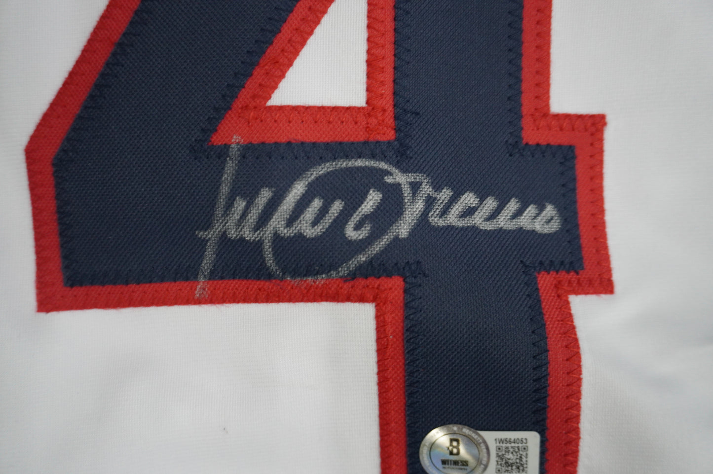 JULIO FRANCO CLEVELAND INDIANS SIGNED JERSEY BAS COA