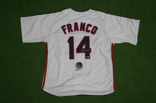 JULIO FRANCO CLEVELAND INDIANS SIGNED JERSEY BAS COA