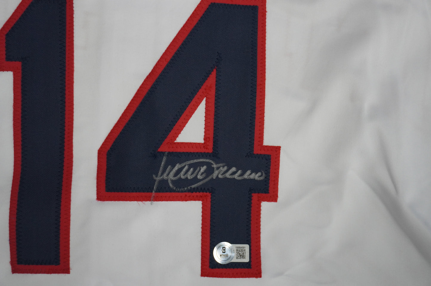 JULIO FRANCO CLEVELAND INDIANS SIGNED JERSEY BAS COA