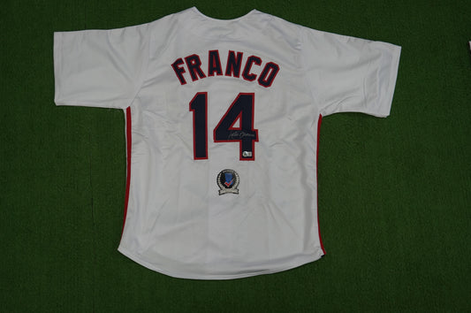 JULIO FRANCO CLEVELAND INDIANS SIGNED JERSEY BAS COA