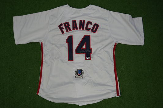 JULIO FRANCO CLEVELAND INDIANS SIGNED JERSEY BAS COA