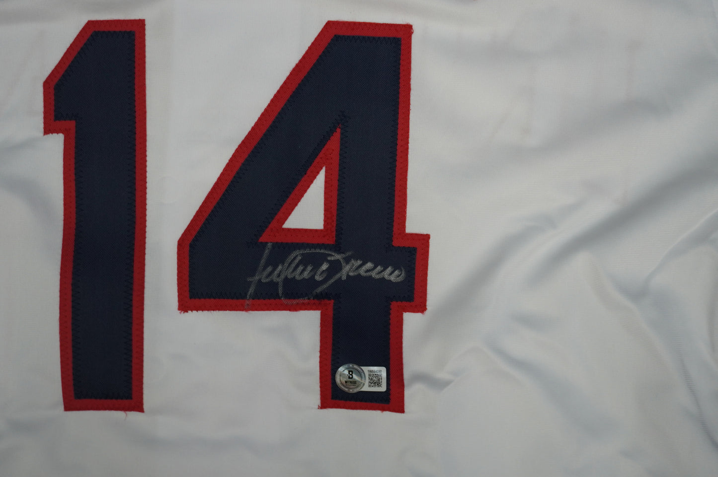 JULIO FRANCO CLEVELAND INDIANS SIGNED JERSEY BAS COA