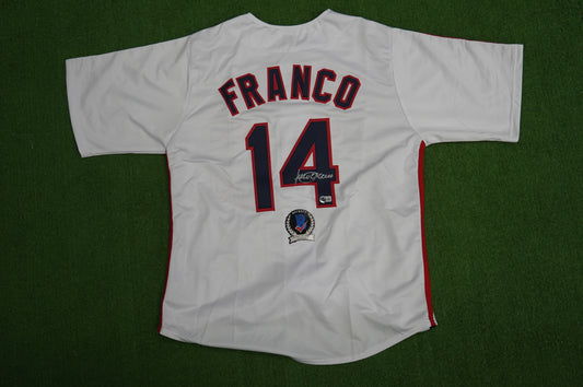 JULIO FRANCO CLEVELAND INDIANS SIGNED JERSEY BAS COA