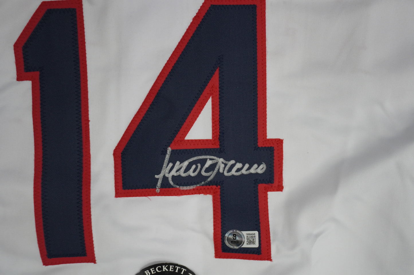 JULIO FRANCO CLEVELAND INDIANS SIGNED JERSEY BAS COA