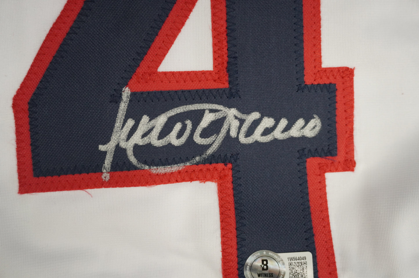 JULIO FRANCO CLEVELAND INDIANS SIGNED JERSEY BAS COA