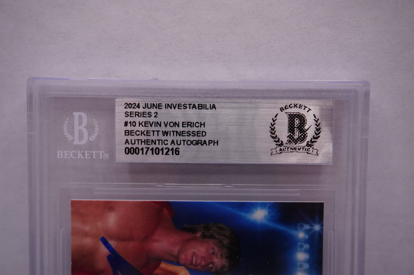 2024 JUNE INVESTABILIA SERIES 2 KEVIN VON ERICH #10 BGS AUTH. AUTO