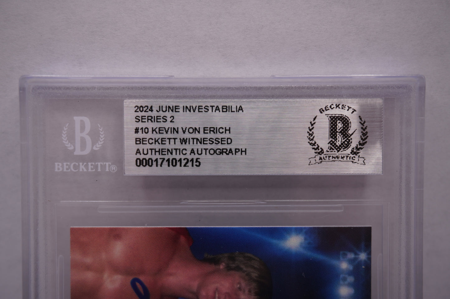 2024 JUNE INVESTABILIA SERIES 2 KEVIN VON ERICH #10 BGS AUTH. AUTO