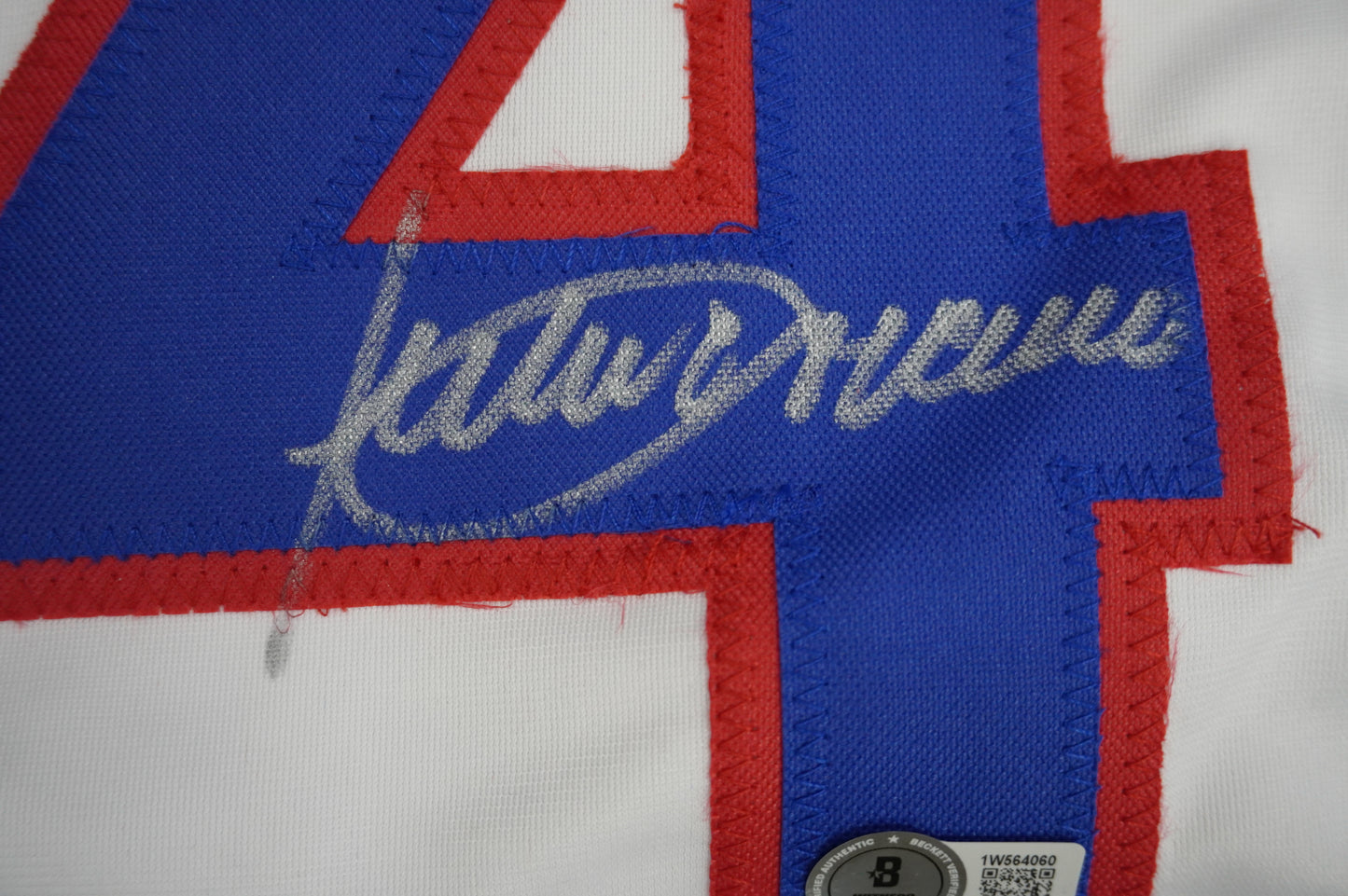 JULIO FRANCO TEXAS RANGERS WHITE SIGNED JERSEY BAS COA