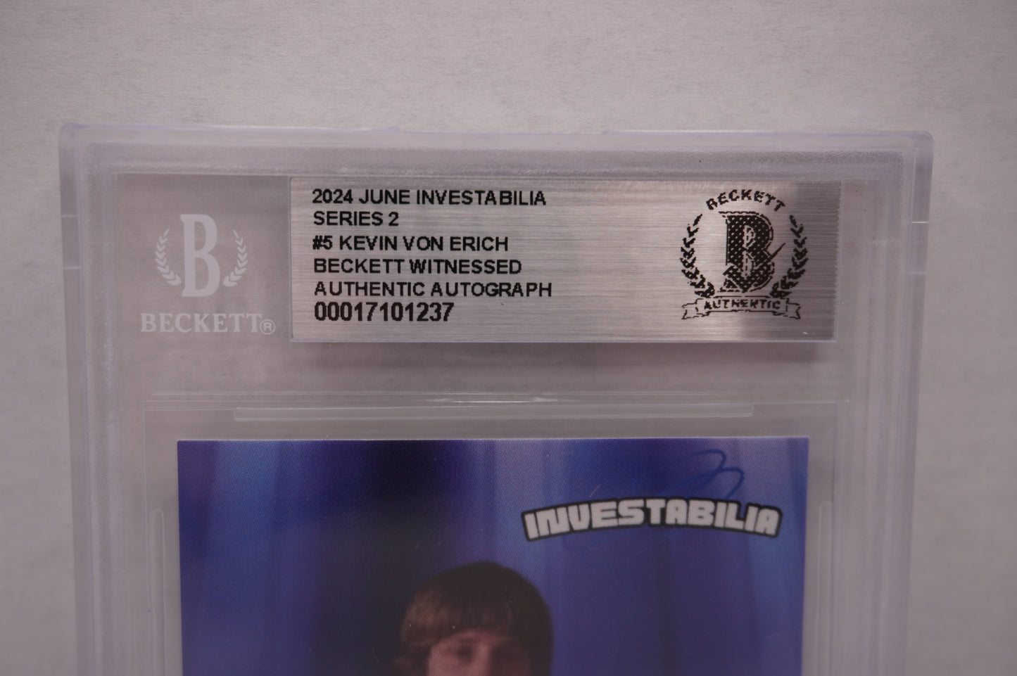 2024 JUNE INVESTABILIA SERIES 2 KEVIN VON ERICH #5 BGS AUTH. AUTO