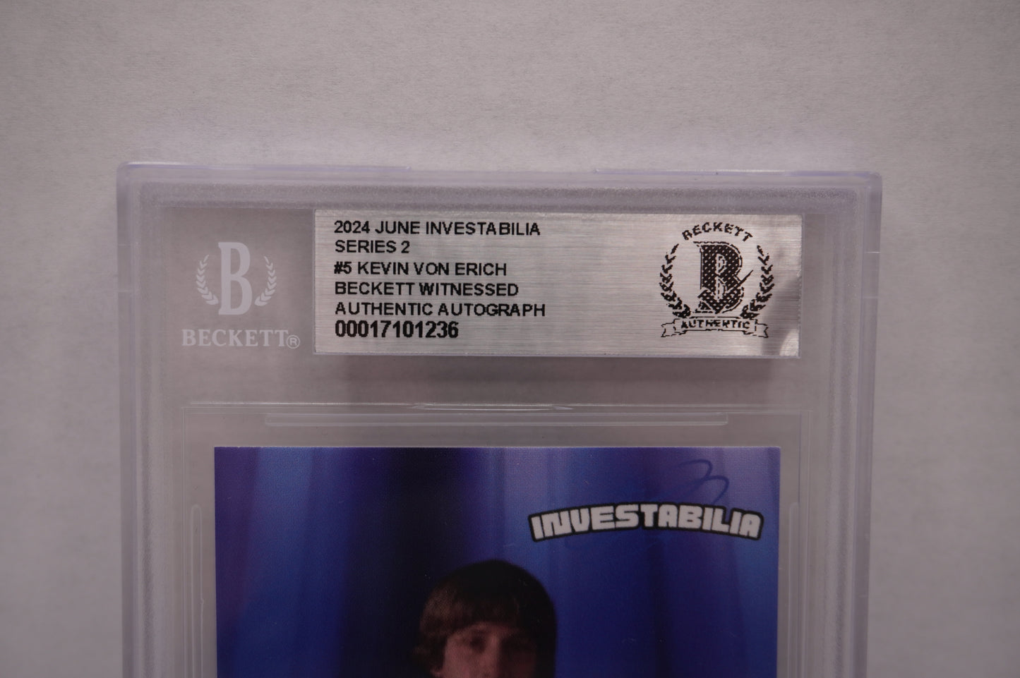 2024 JUNE INVESTABILIA SERIES 2 KEVIN VON ERICH #5 BGS AUTH. AUTO