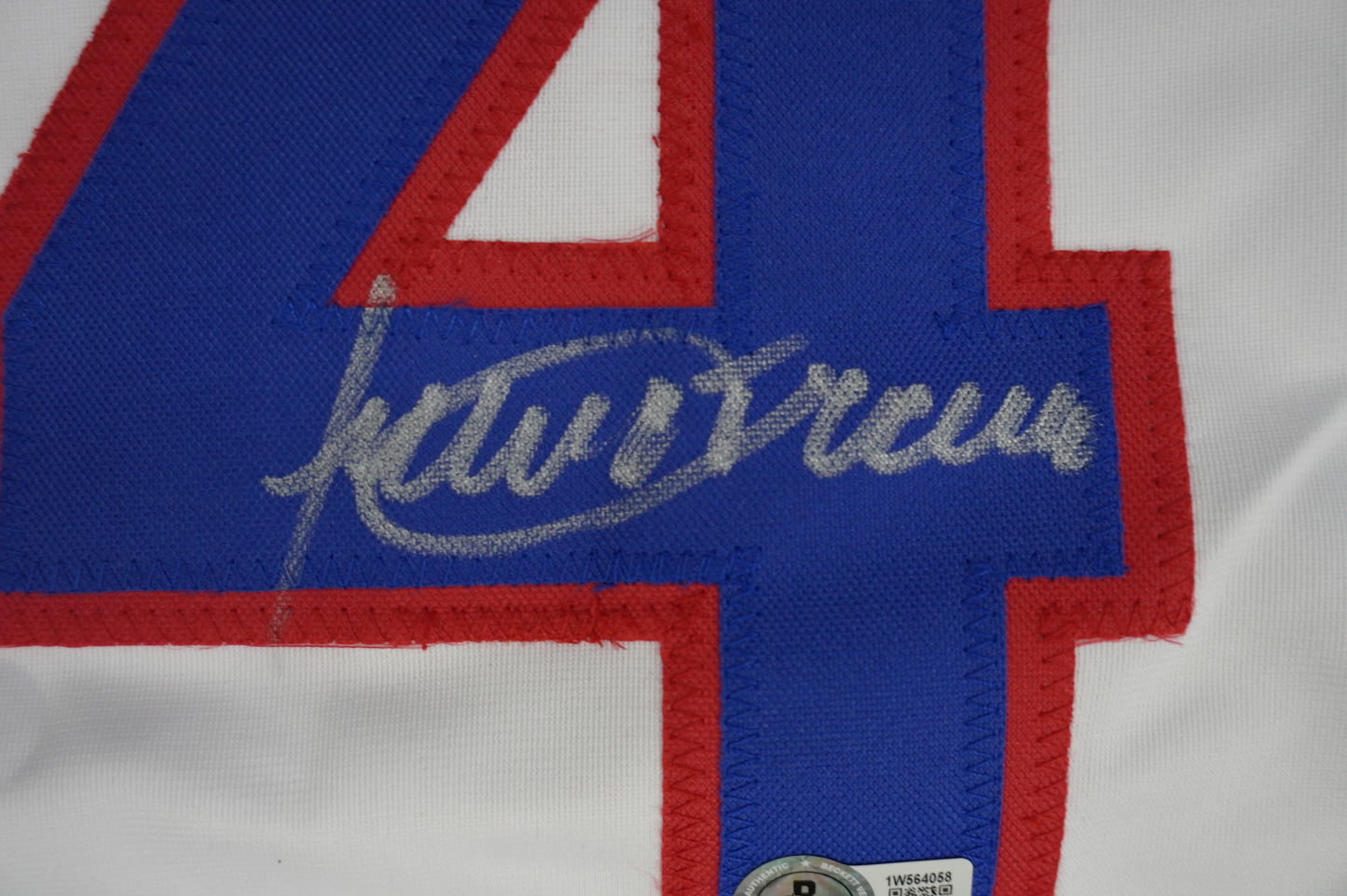 JULIO FRANCO TEXAS RANGERS WHITE SIGNED JERSEY BAS COA