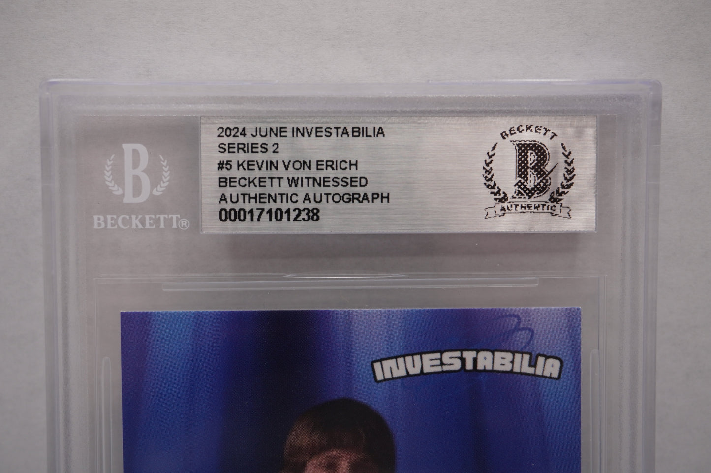 2024 JUNE INVESTABILIA SERIES 2 KEVIN VON ERICH #5 BGS AUTH. AUTO