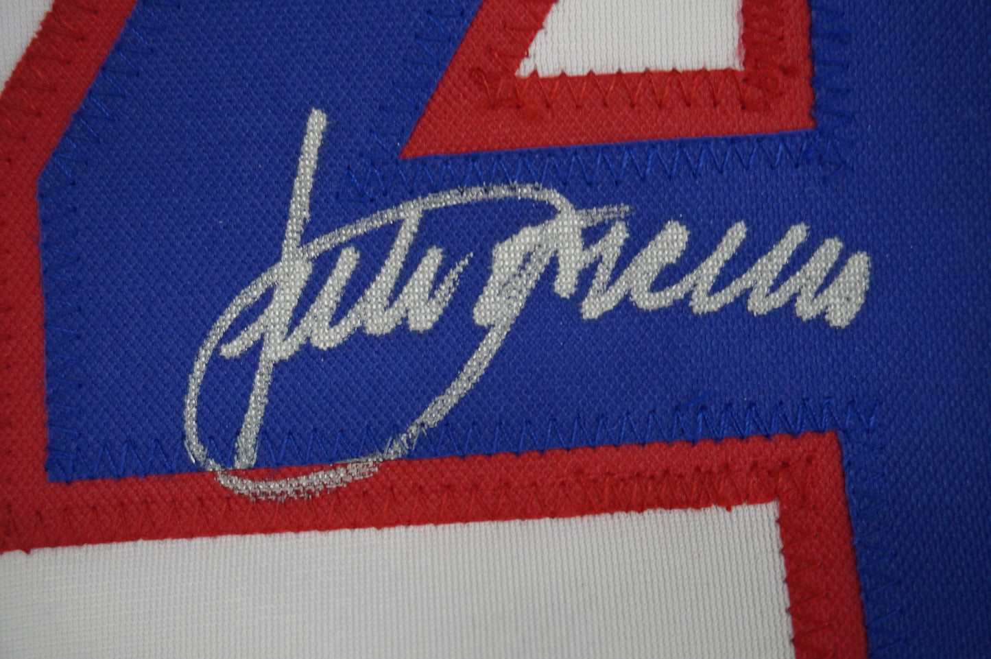 JULIO FRANCO TEXAS RANGERS WHITE SIGNED JERSEY BAS COA