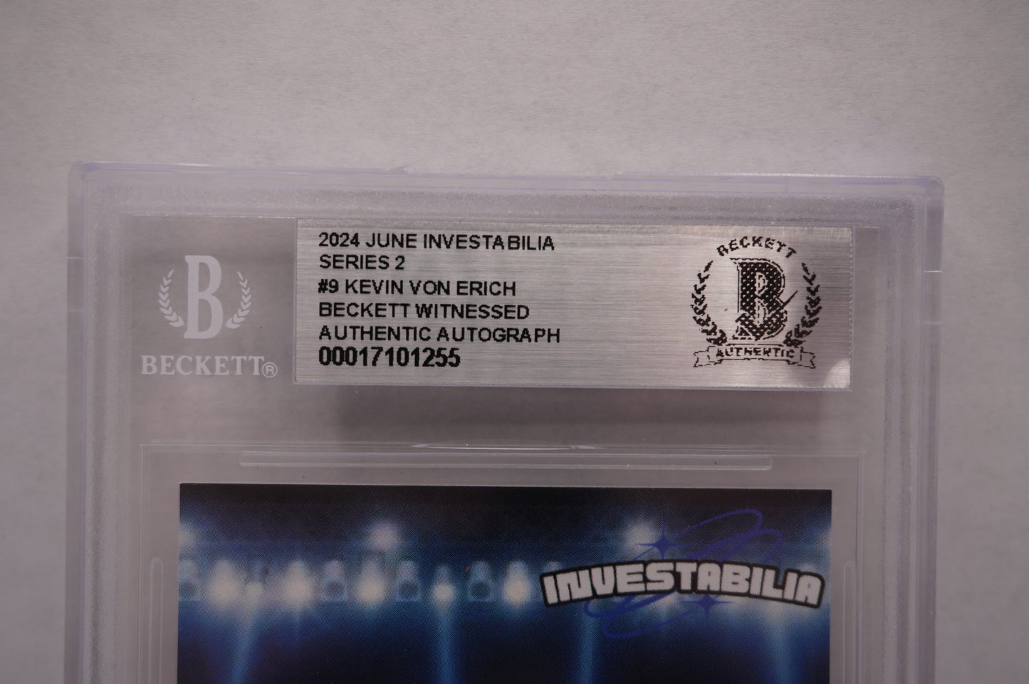 2024 JUNE INVESTABILIA SERIES 2 KEVIN VON ERICH #9 BGS AUTH. AUTO