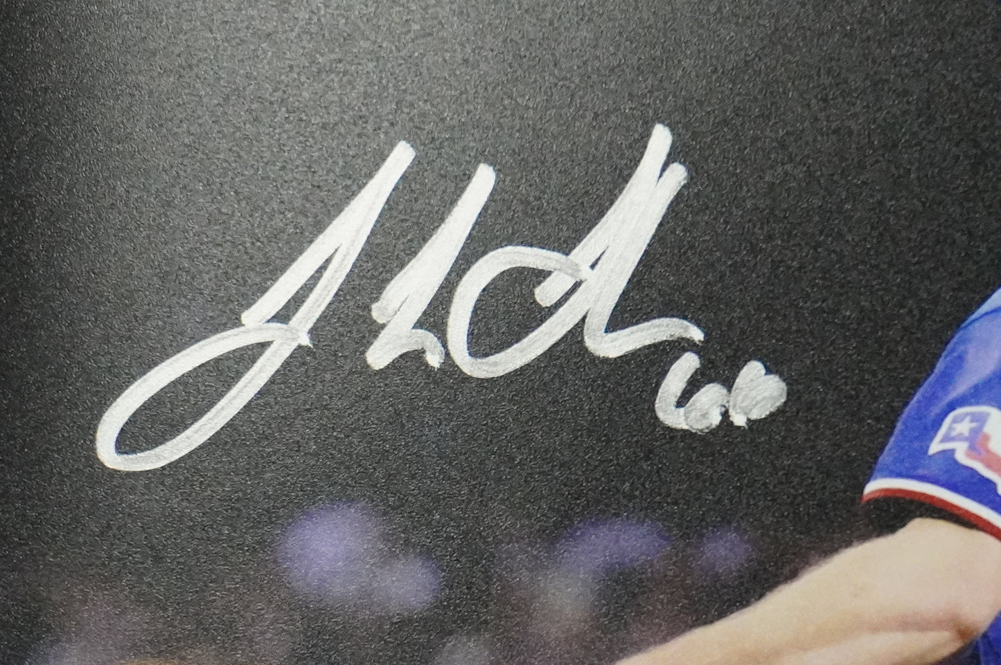 JOSH SBORZ TEXAS RANGERS SIGNED 8x10 PHOTO World Series Glove Slam BAS COA