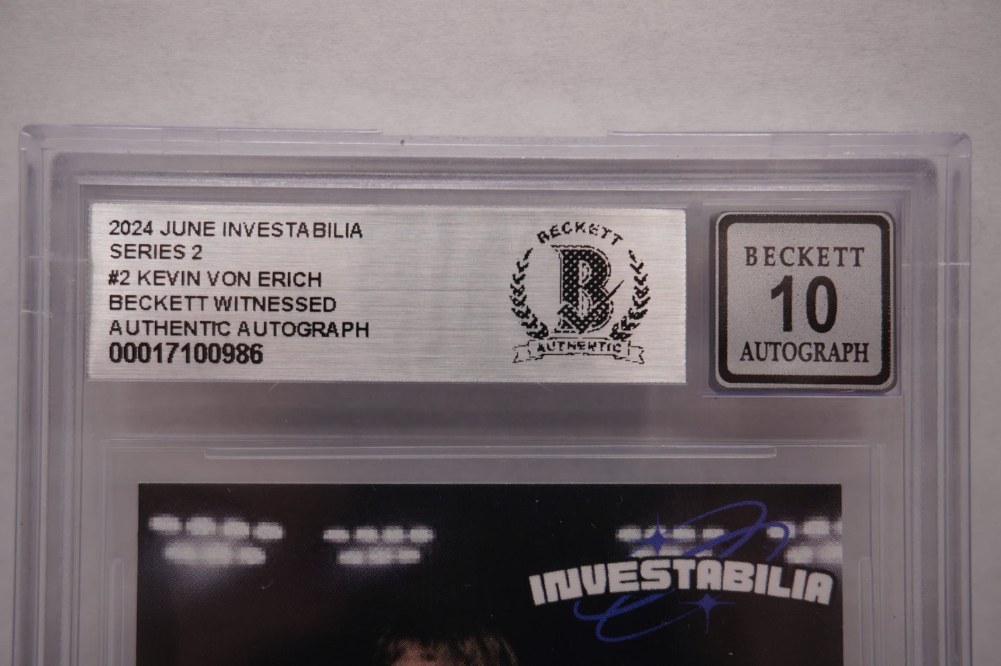 2024 JUNE INVESTABILIA SERIES 2 KEVIN VON ERICH #2 BGS AUTH. AUTO
