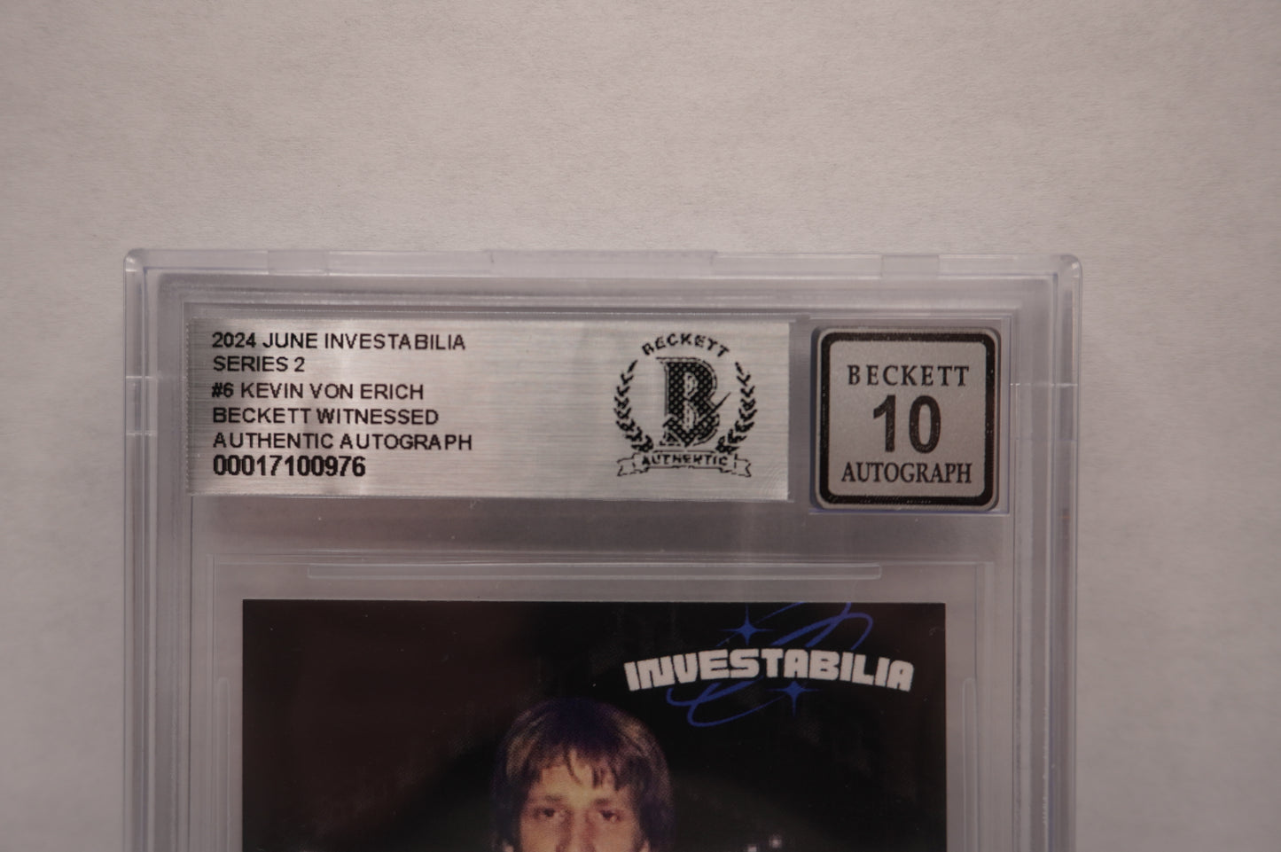 2024 JUNE INVESTABILIA SERIES 2 KEVIN VON ERICH #6 BGS AUTH. AUTO