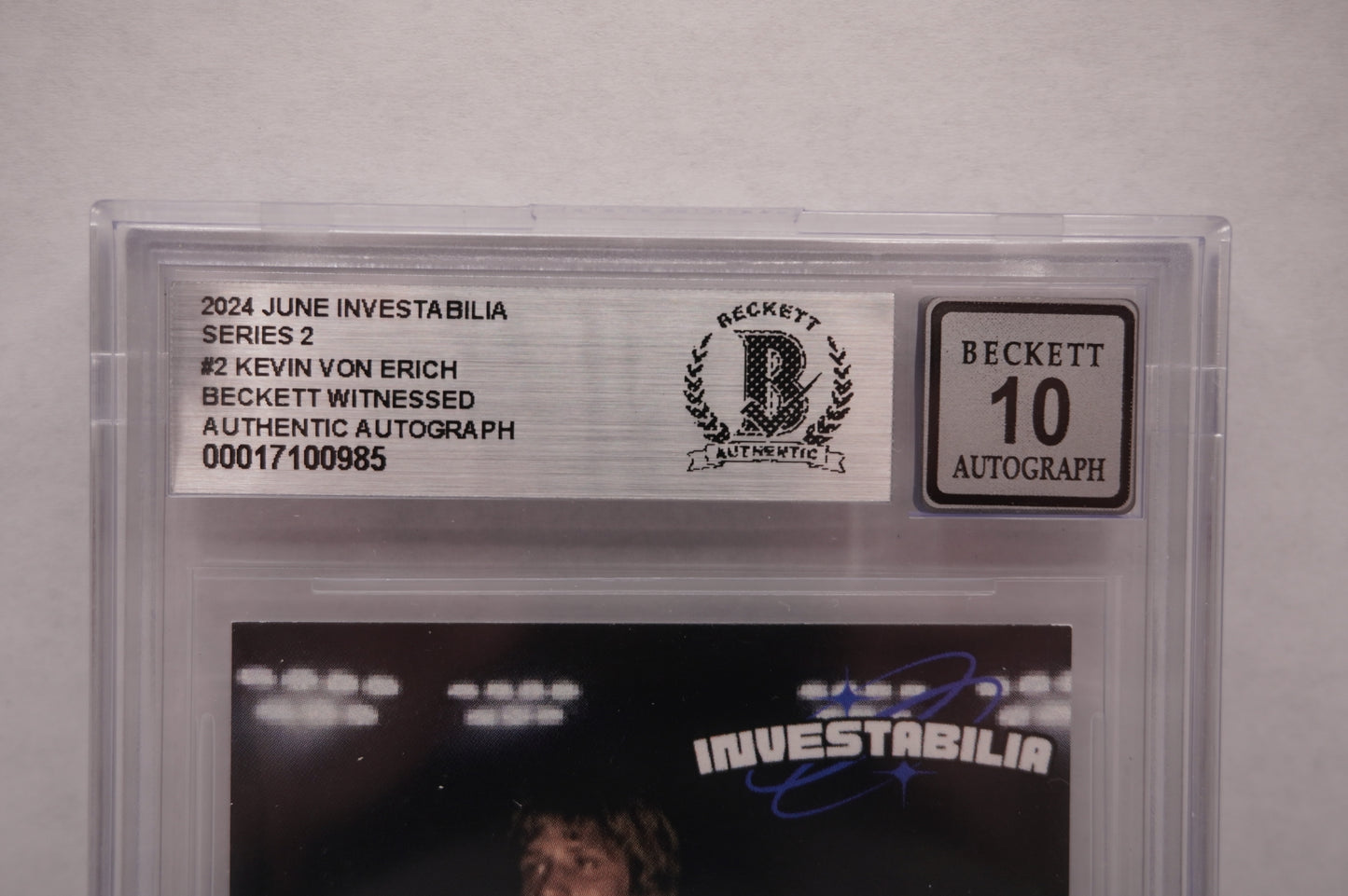 2024 JUNE INVESTABILIA SERIES 2 KEVIN VON ERICH #2 BGS AUTH. AUTO