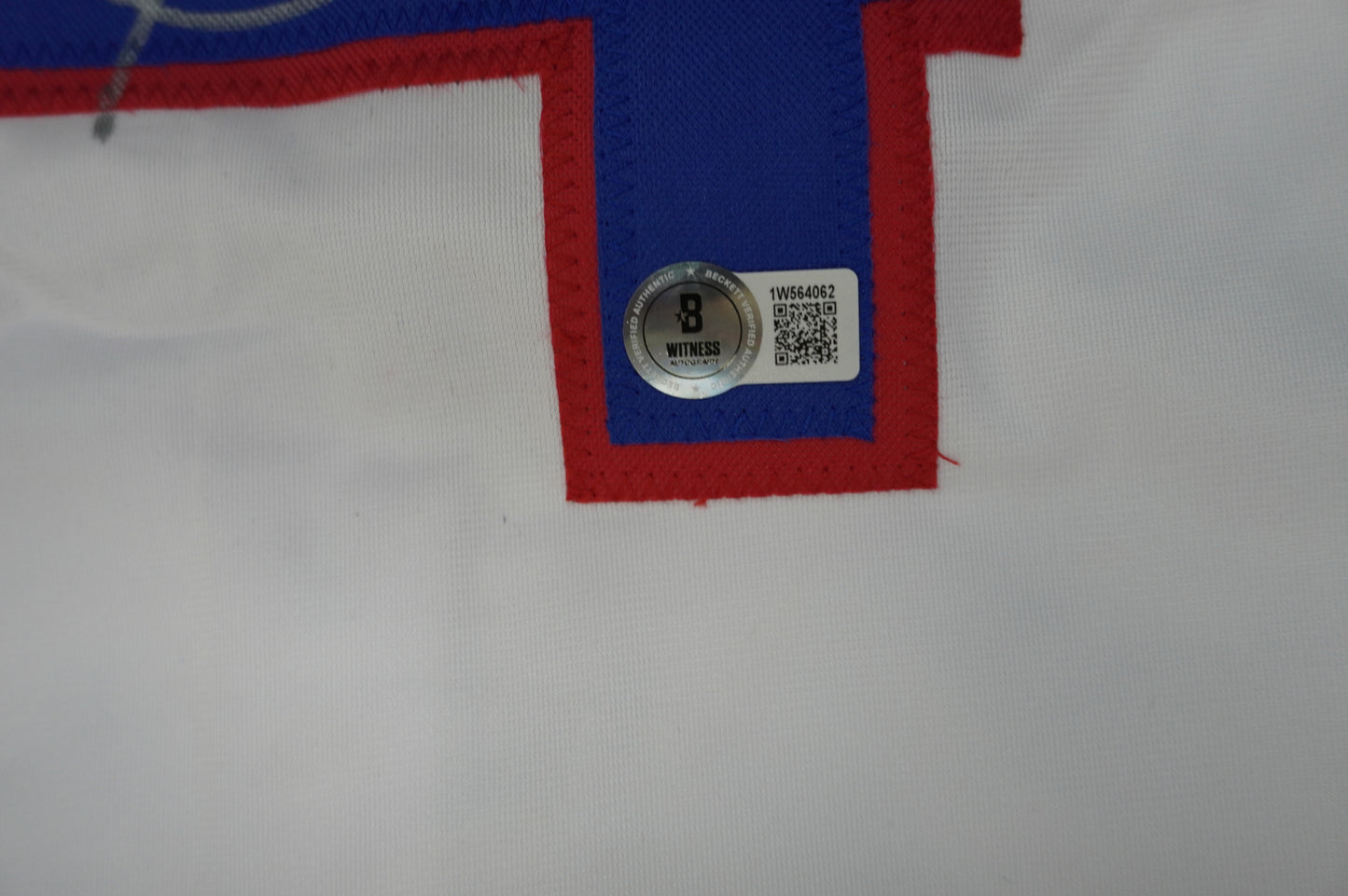 JULIO FRANCO TEXAS RANGERS WHITE SIGNED JERSEY BAS COA