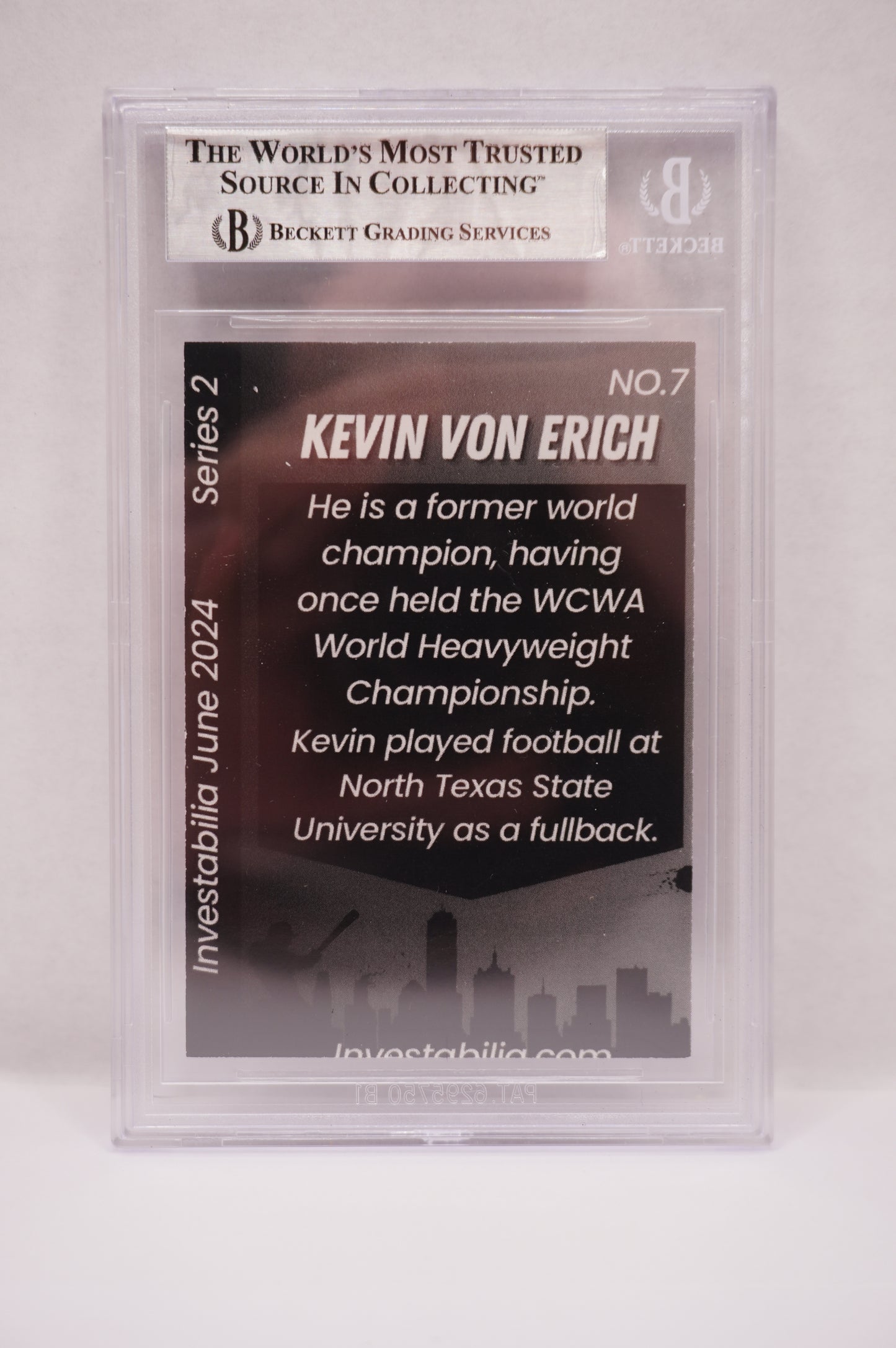 2024 JUNE INVESTABILIA SERIES 2 KEVIN VON ERICH #7 BGS AUTH. AUTO