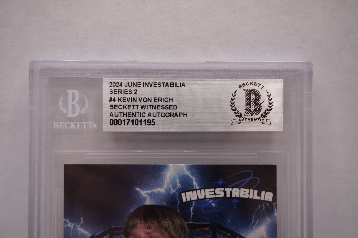 2024 JUNE INVESTABILIA SERIES 2 KEVIN VON ERICH #4 BGS AUTH. AUTO