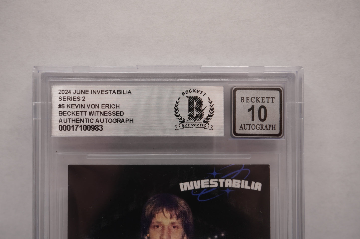 2024 JUNE INVESTABILIA SERIES 2 KEVIN VON ERICH #6 BGS AUTH. AUTO