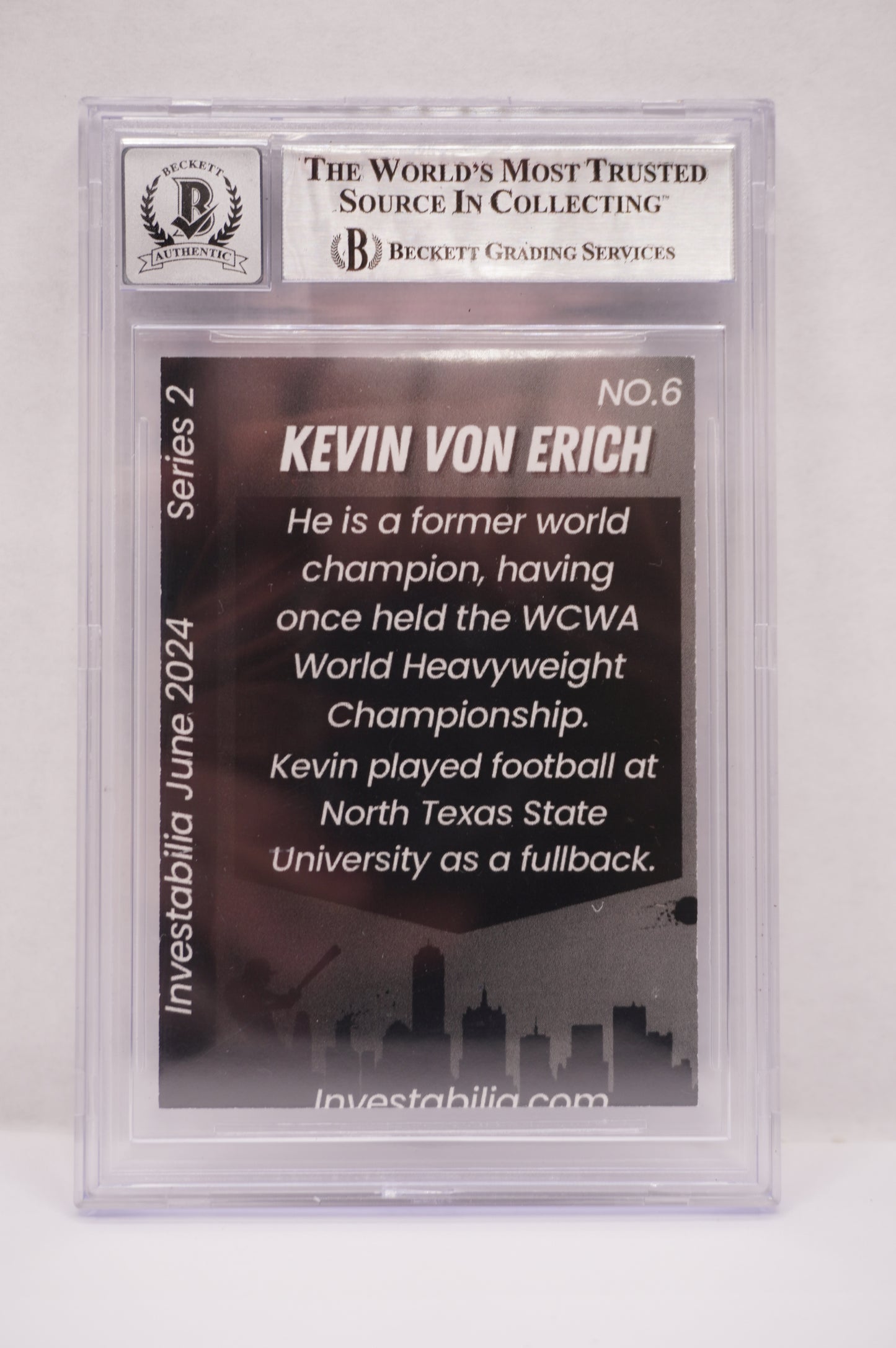 2024 JUNE INVESTABILIA SERIES 2 KEVIN VON ERICH #6 BGS AUTH. AUTO