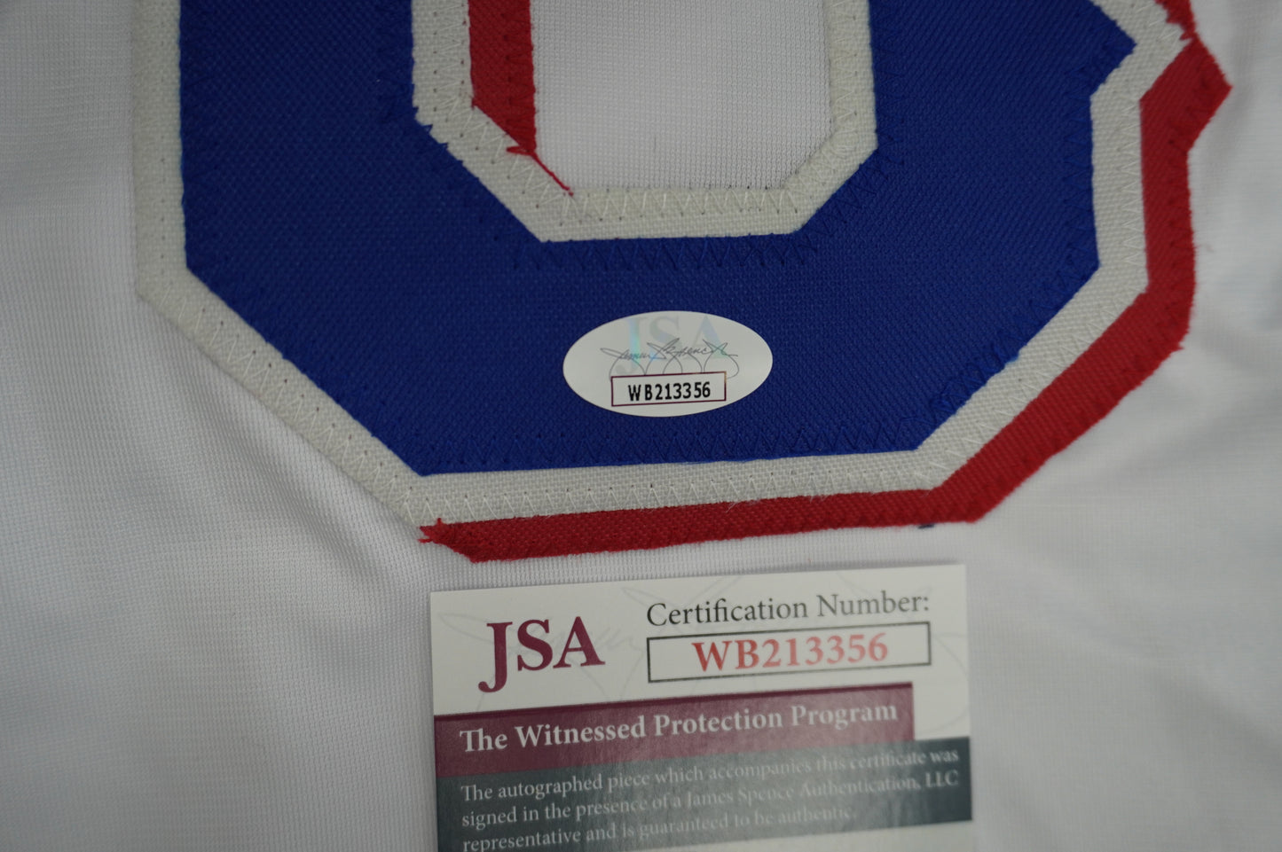 JOSH JUNG TEXAS RANGERS SIGNED SEWN Jersey JSA COA