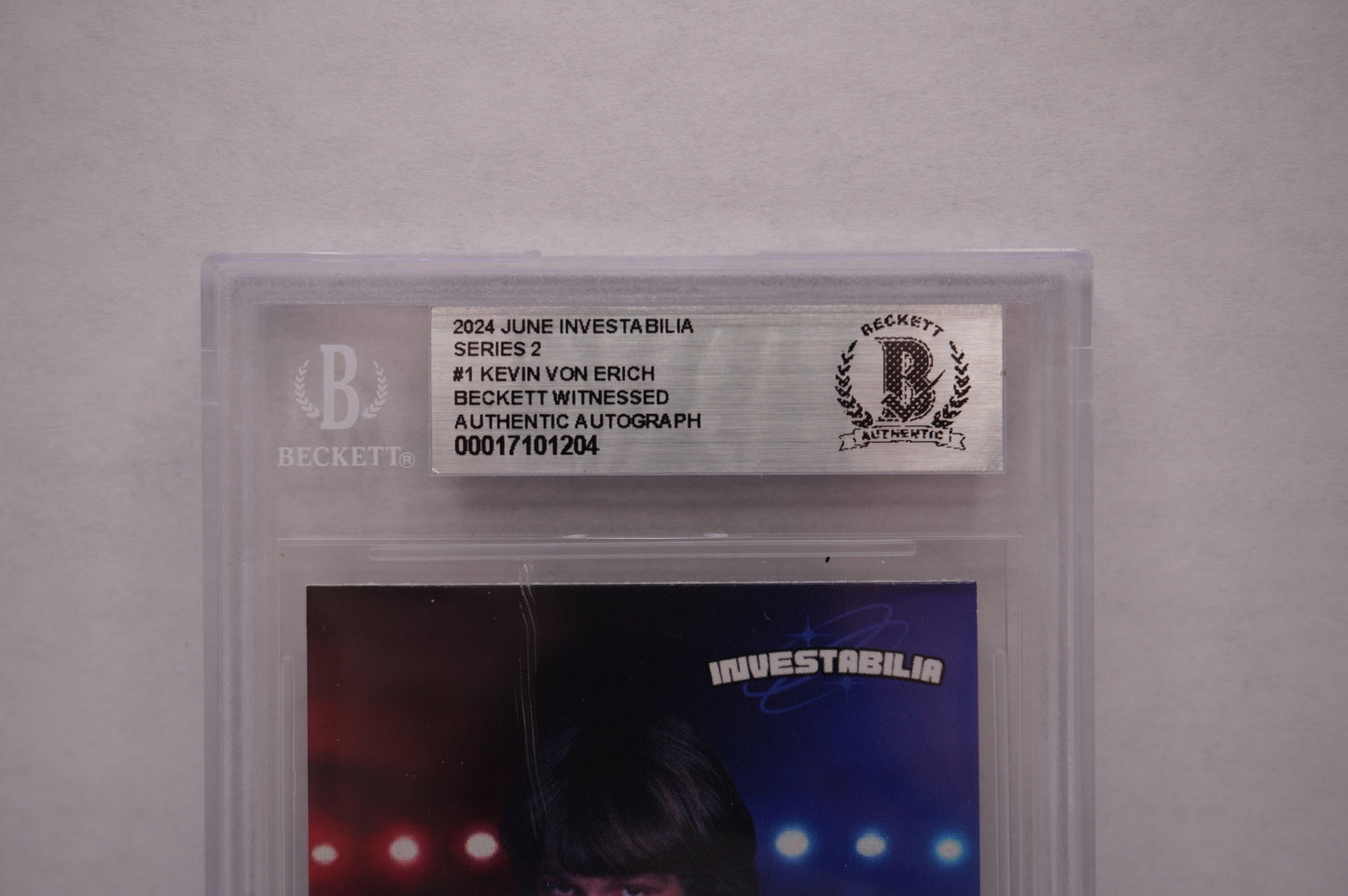 2024 JUNE INVESTABILIA SERIES 2 KEVIN VON ERICH #1 BGS AUTH. AUTO