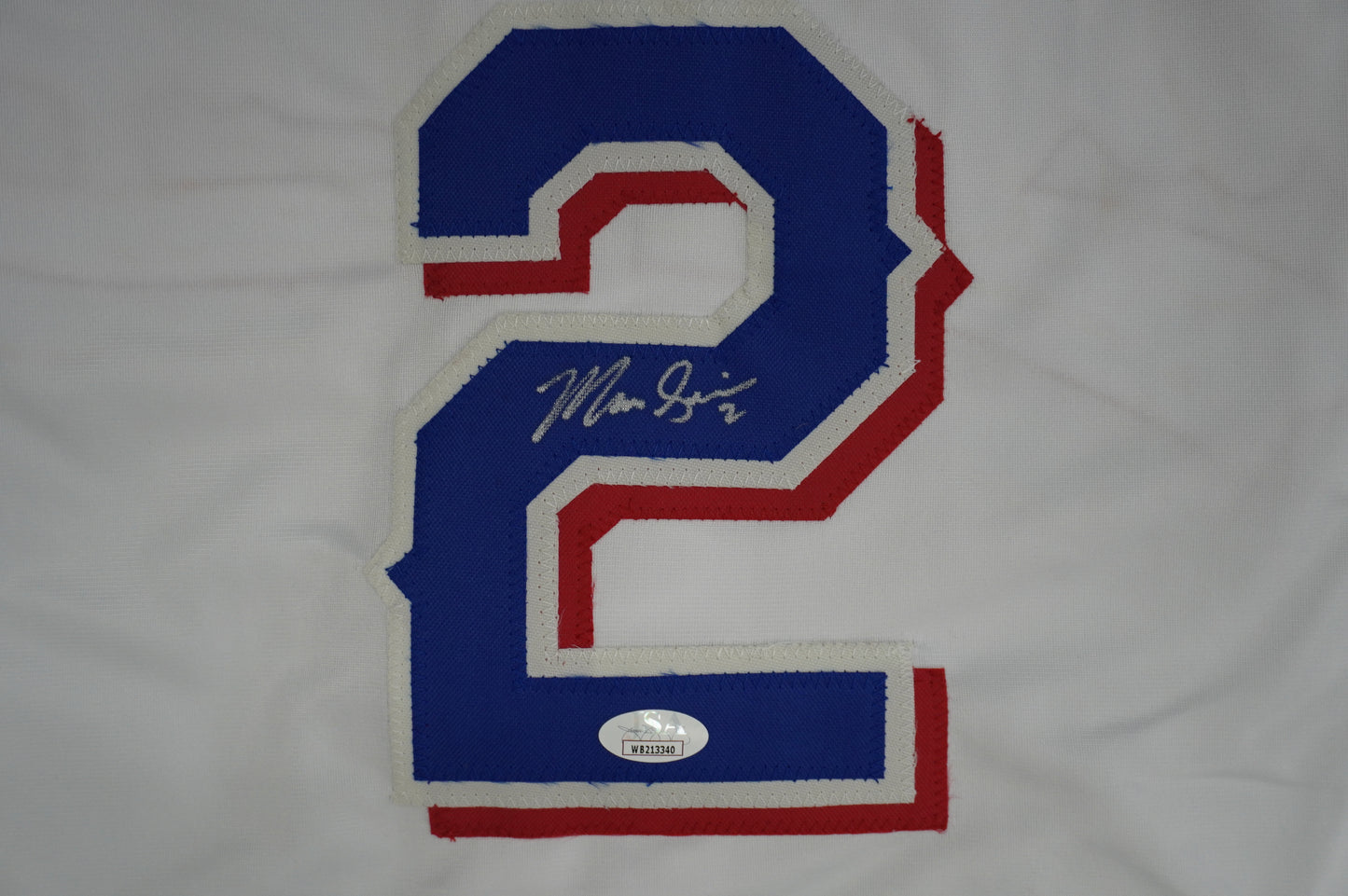 MARCUS SEMIEN TEXAS RANGERS SIGNED Sewn Jersey JSA COA