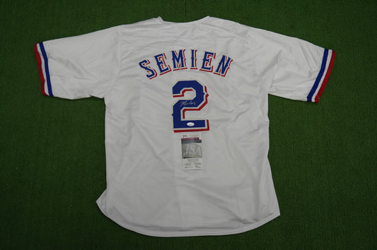 MARCUS SEMIEN TEXAS RANGERS SIGNED Sewn Jersey JSA COA