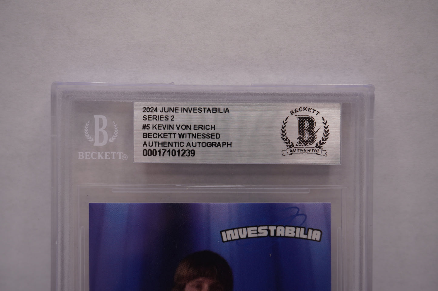 2024 JUNE INVESTABILIA SERIES 2 KEVIN VON ERICH #5 BGS AUTH. AUTO