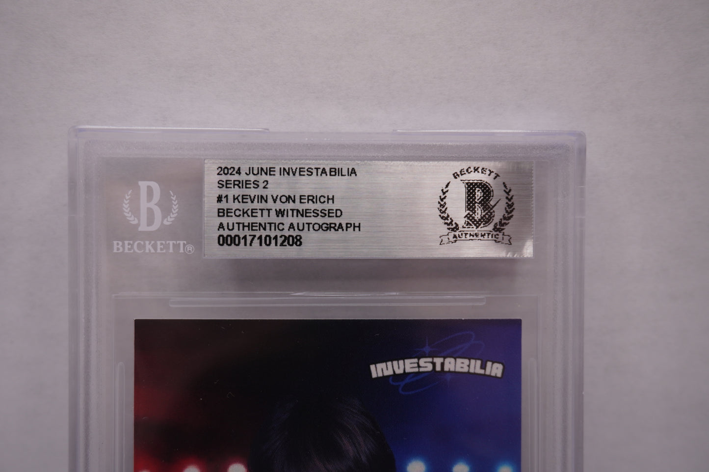 2024 JUNE INVESTABILIA SERIES 2 KEVIN VON ERICH #1 BGS AUTH. AUTO