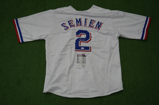 MARCUS SEMIEN TEXAS RANGERS SIGNED Sewn Jersey JSA COA